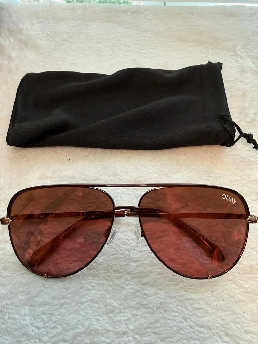 Quay High Key Unisex Aviator Designer Sunglasses